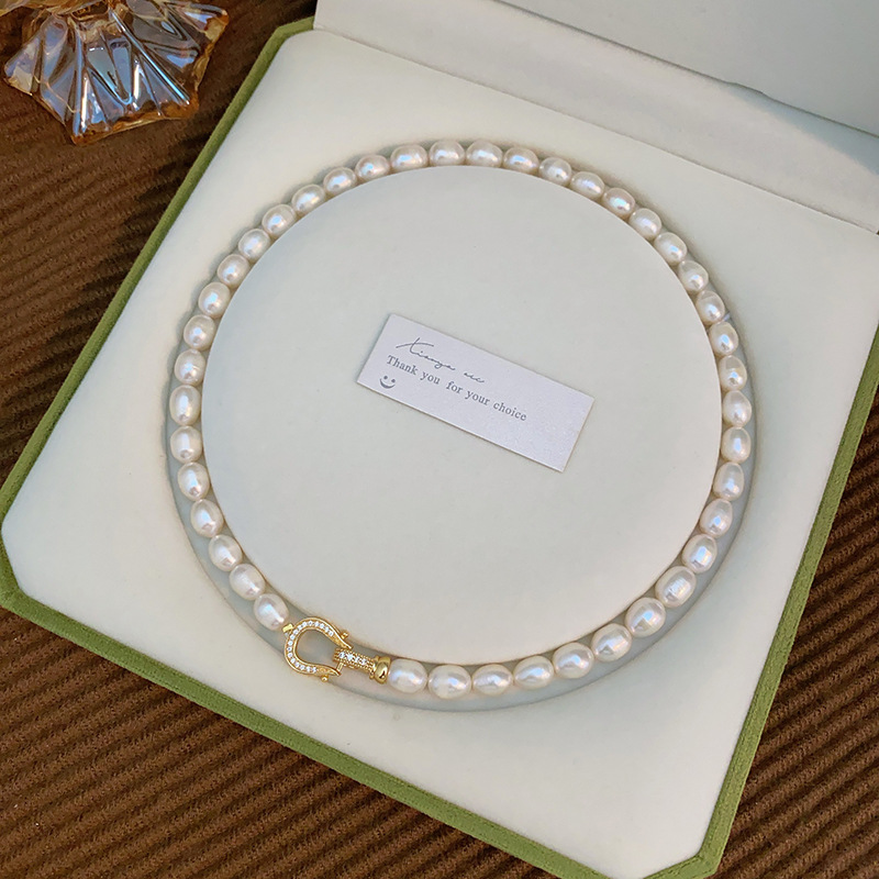 Kalung Rantai Pendek Wanita Be - Pearl Trim Chain ulasan dan harga