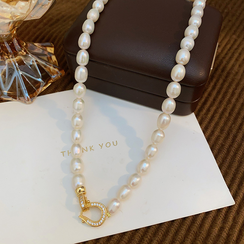 Kalung Rantai Pendek Wanita Be - Pearl Trim Chain ulasan dan harga
