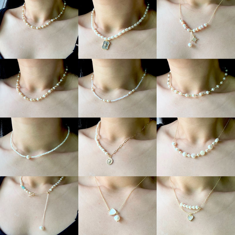 Kalung Barok Mutiara Air Tawar - Pearl Trim Chain ulasan dan harga