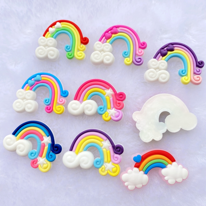 10/20 Buah Lucu Pelangi PVC Fl - Embellishment Glue Craft ulasan dan harga