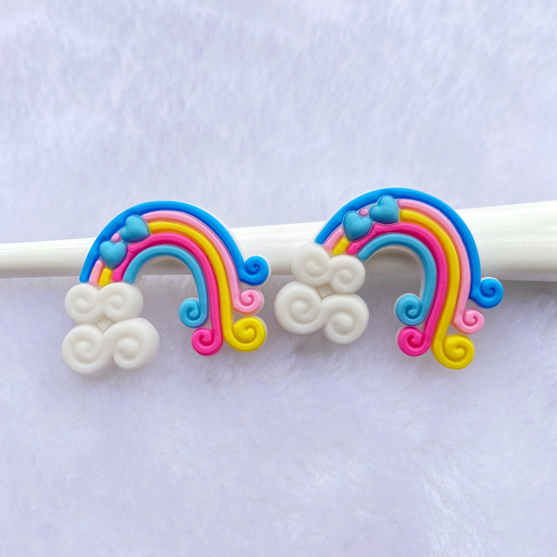 10/20 Buah Lucu Pelangi PVC Fl - Embellishment Glue Craft ulasan dan harga