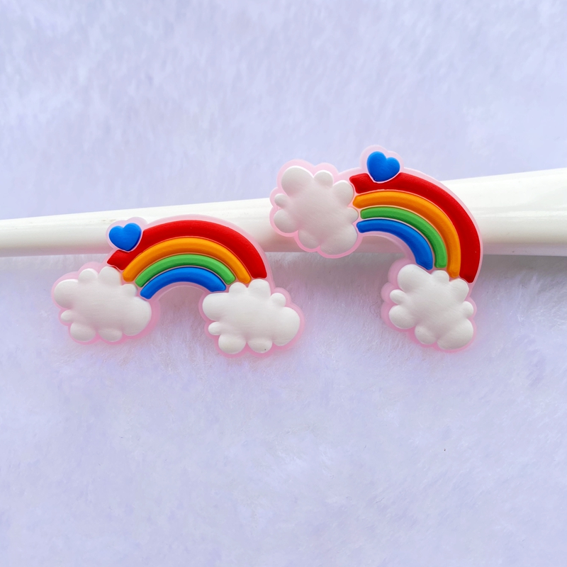 10/20 Buah Lucu Pelangi PVC Fl - Embellishment Glue Craft ulasan dan harga