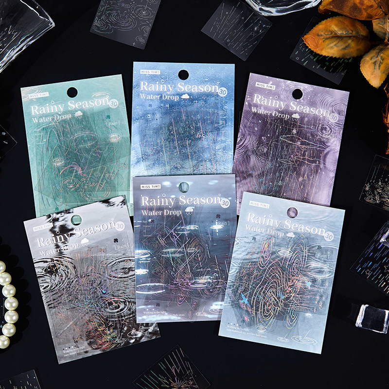 1 paket/30 pcs Stiker Glitter  - Embellishments For Scrapbooking ulasan dan harga