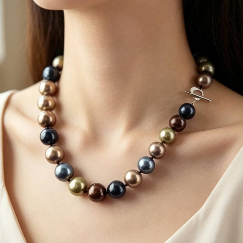 Besar 12Mm Multicolor Bulat So - Pearl Trim Chain ulasan dan harga
