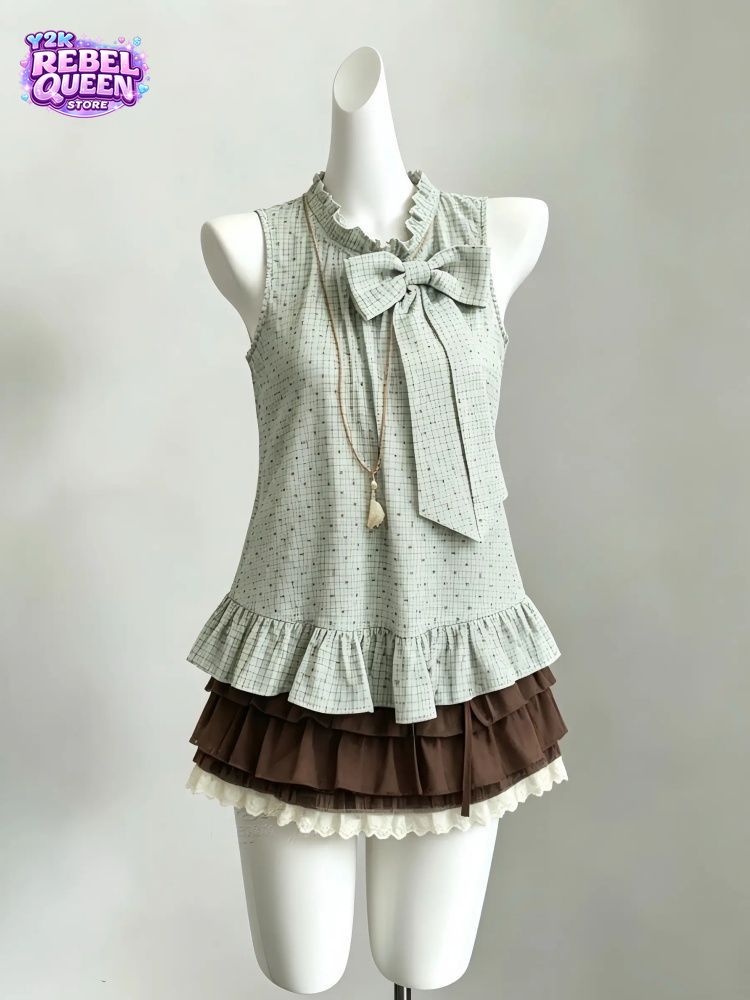 Setelan 2 potong Sweeti bergay - Elastic Lace Trim ulasan dan harga