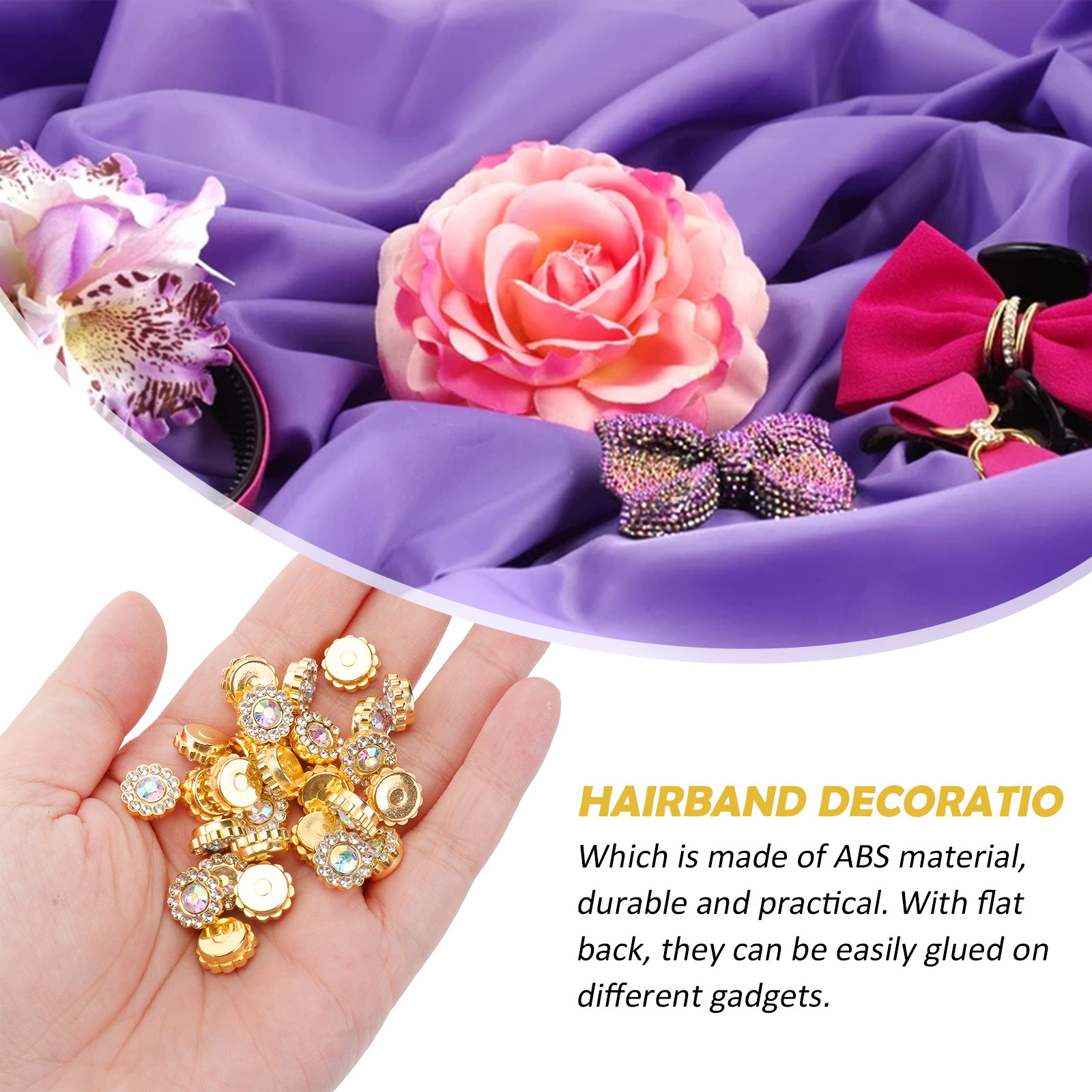 50 buah Aksesori Hiasan Bunga  - Embellishment Glue Craft ulasan dan harga