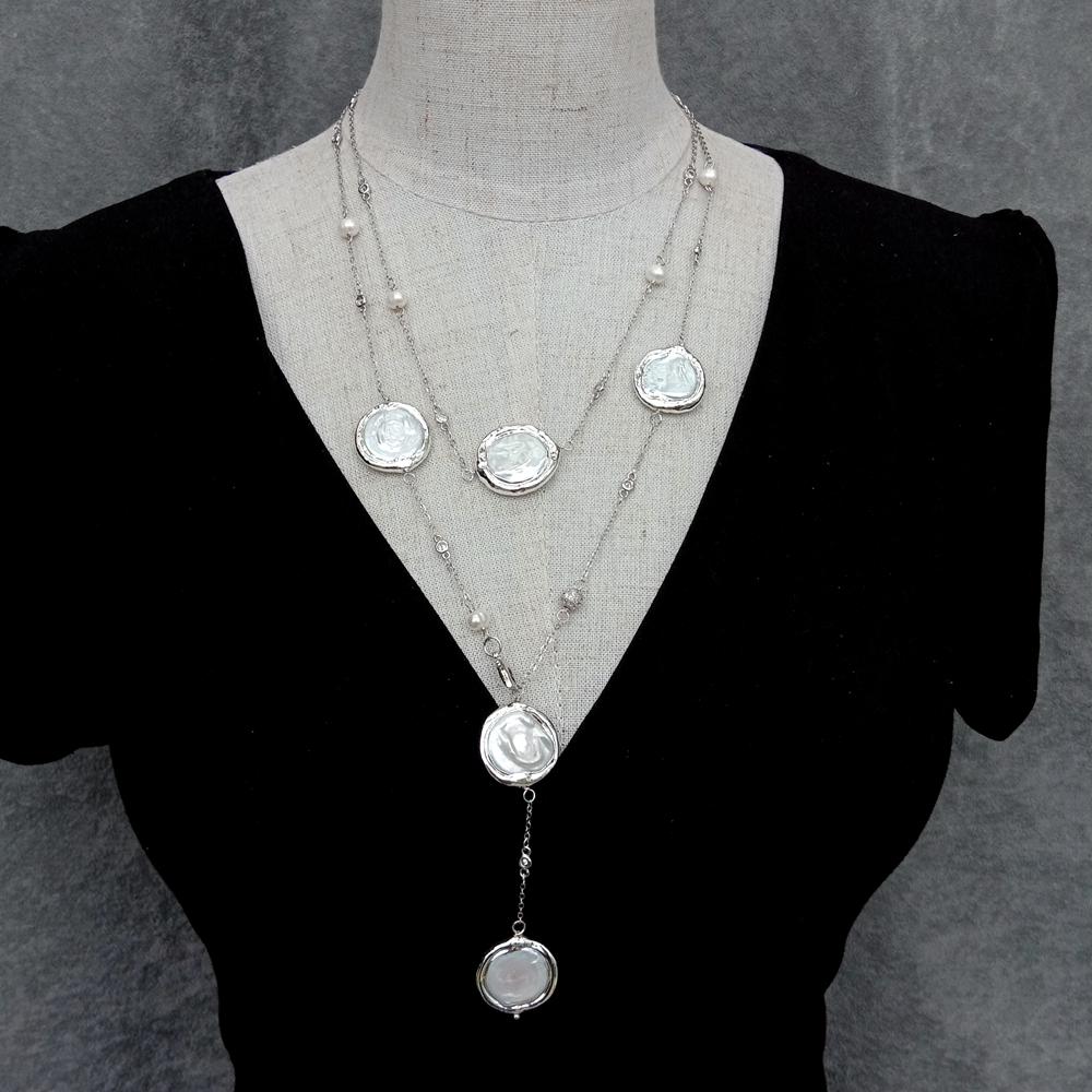 yygem 22mm Kalung Rantai Rosar - Pearl Trim Chain ulasan dan harga