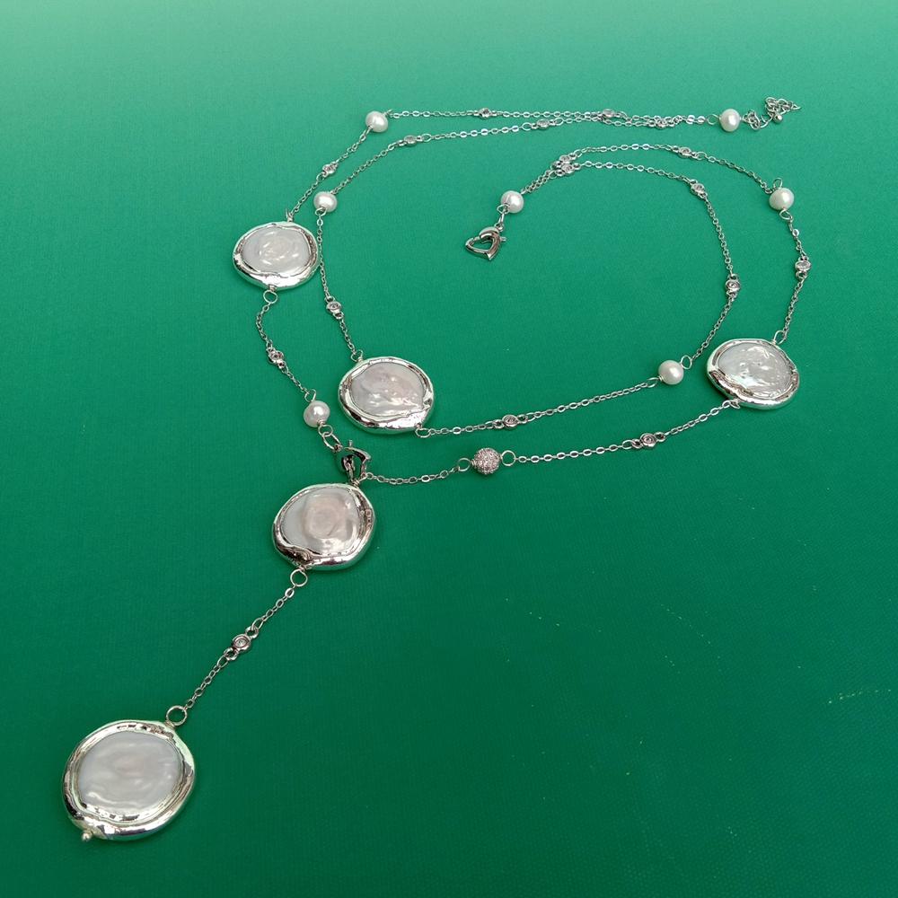 yygem 22mm Kalung Rantai Rosar - Pearl Trim Chain ulasan dan harga